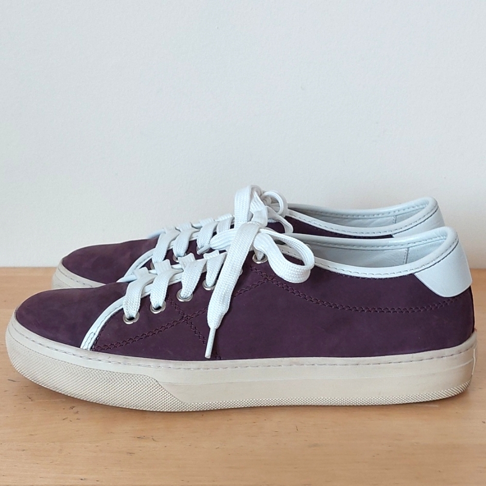 Tod's Purple Nubuck Leather Sneakers